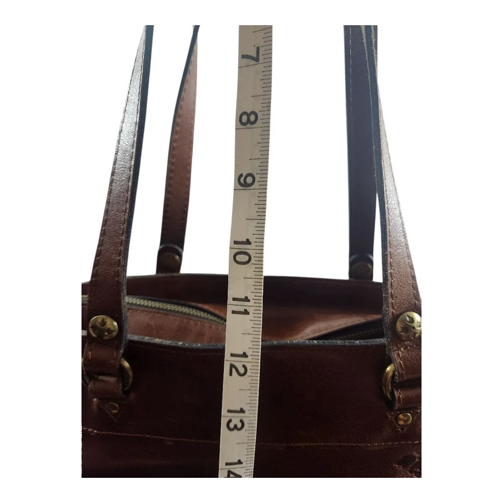 Patricia Nash Bolsena tote bag full grain leather purse‎ shoulder bag brown